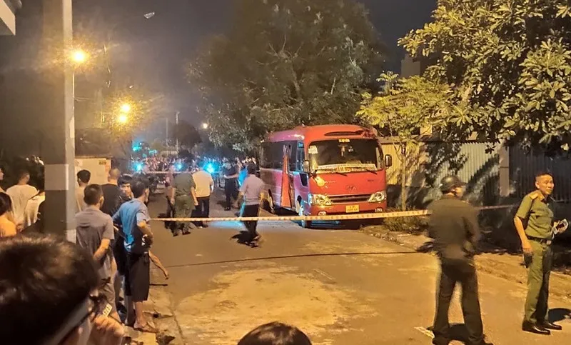 Chiếc xe khách bỏ quên học sinh tại xã Phú Xuân, TP Thái Bình