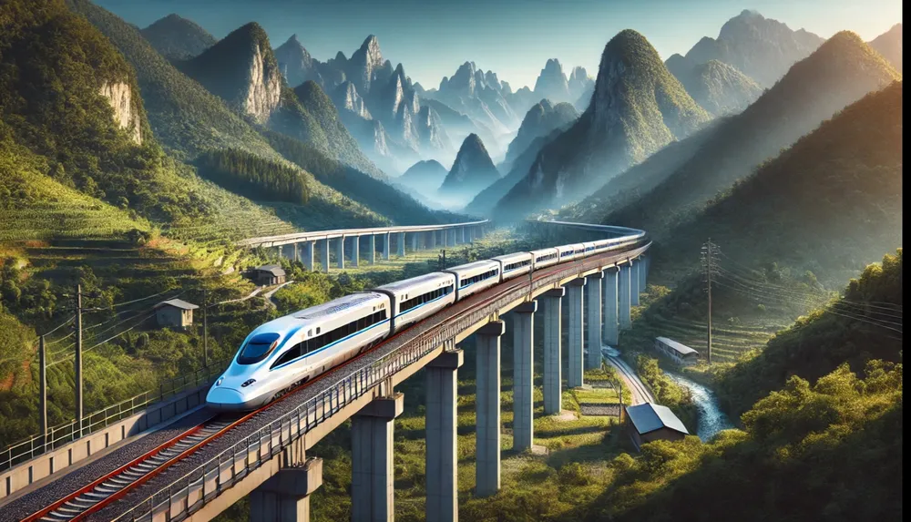 Dự án đường sắt tốc độ cao Bắc - Nam (ảnh AI tạo)