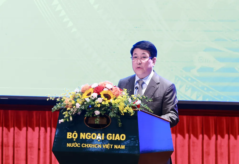 Chủ tịch nước Lương Cường phát biểu chỉ đạo tại hội thảo. Ảnh: VIẾT CHUNG