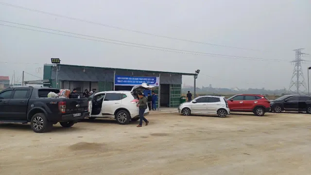 Một trạm dừng nghỉ tạm trên tuyến đường bộ cao tốc Nghi Sơn - Diễn Châu