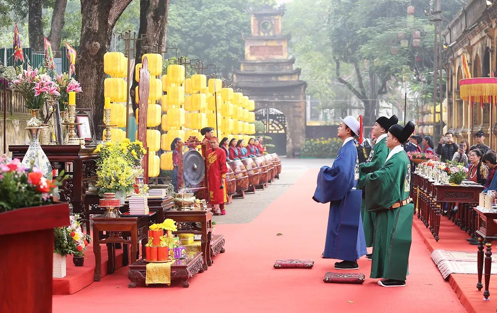Các nghi lễ trong dịp Tết Nguyên đán từng diễn ra trong cung đình Thăng Long xưa