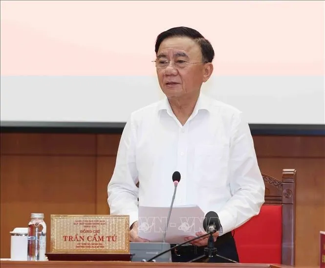 Đồng chí Trần Cẩm Tú, Ủy viên Bộ Chính trị, Thường trực Ban Bí thư. Ảnh: TTXVN