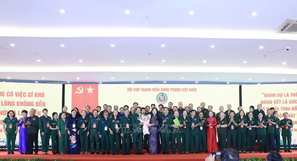 Đại hội đại biểu toàn quốc Hội Cựu Thanh niên xung phong lần thứ V, nhiệm kỳ 2026 - 2031. Ảnh: TTXVN