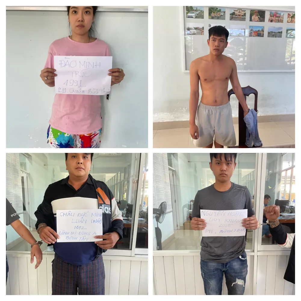 Cảnh sát giao thông đón lõng bắt gọn 4 nghi phạm giết người đang bỏ trốn từ TPHCM ra Hà Nội ảnh 1