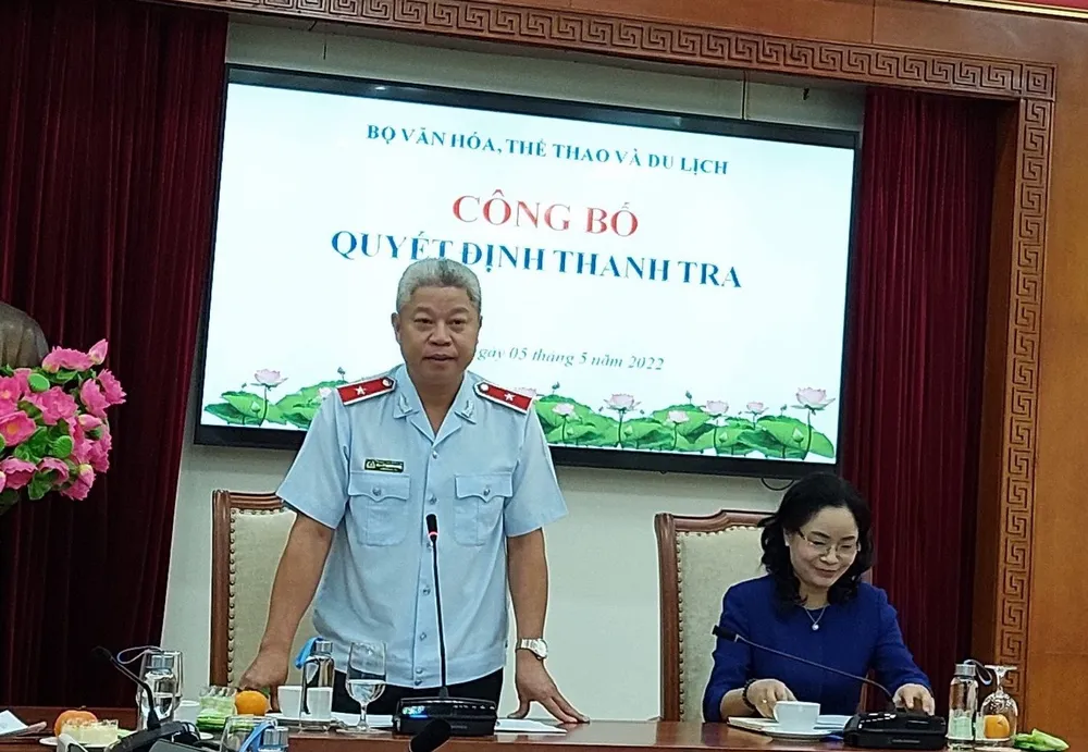 Công bố quyết định thanh tra tại Bộ VHTT-DL ảnh 1