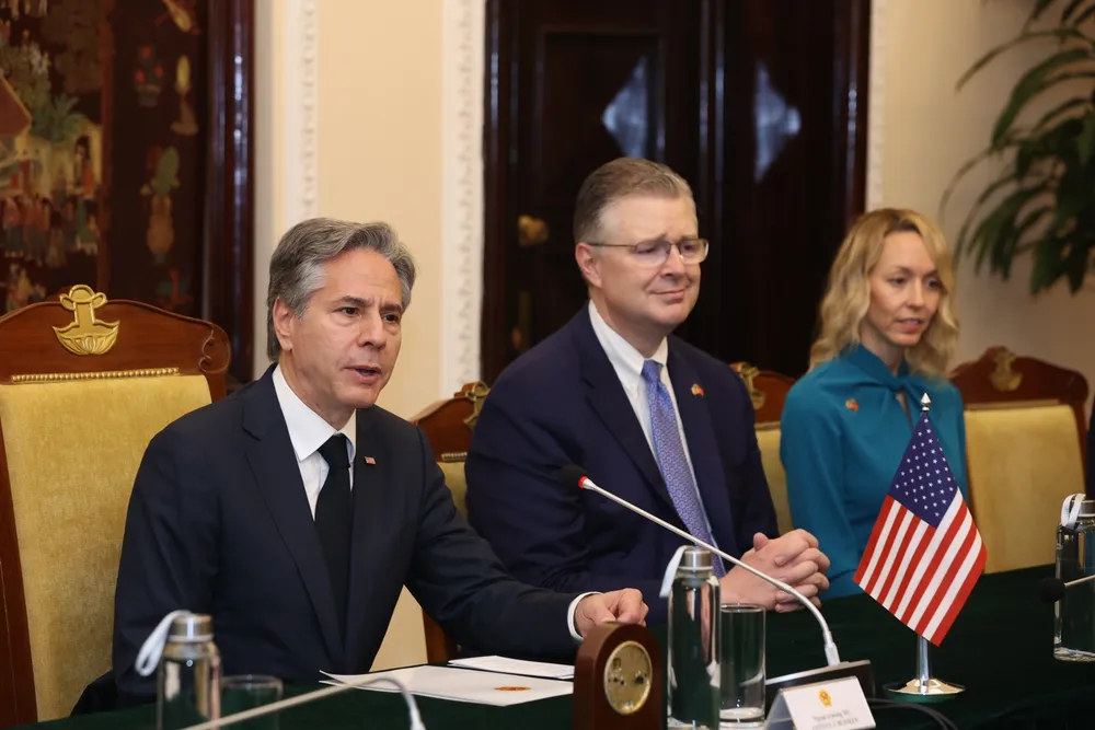 Dự kiến, sau cuộc hội đàm, Ngoại trưởng Antony Blinken sẽ có chuyến thăm Đại học Bách khoa Hà Nội và giao lưu với sinh viên tại Thư viện Tạ Quang Bửu. Ảnh: VIẾT CHUNG