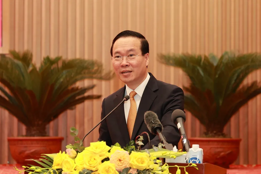 Chủ tịch nước Võ Văn Thưởng tại buổi làm việc