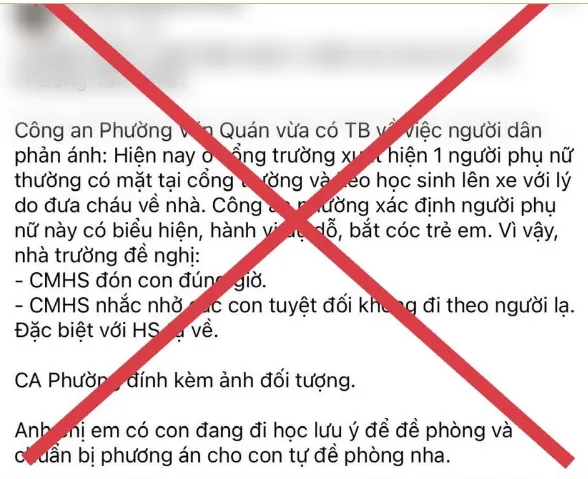 Hình ảnh thông tin lan truyền trên mạng xã hội trước đó