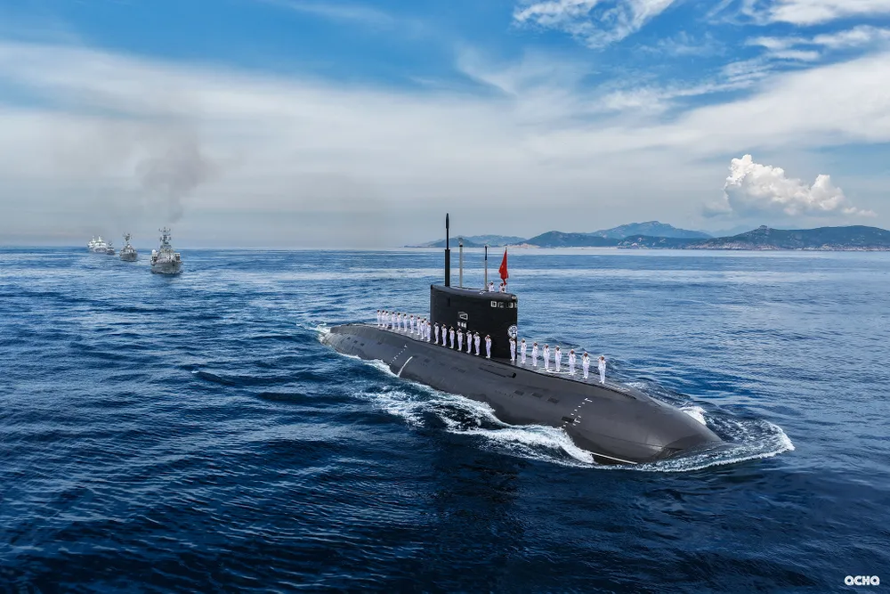 Các biên đội tàu chào tàu chỉ huy.jpg