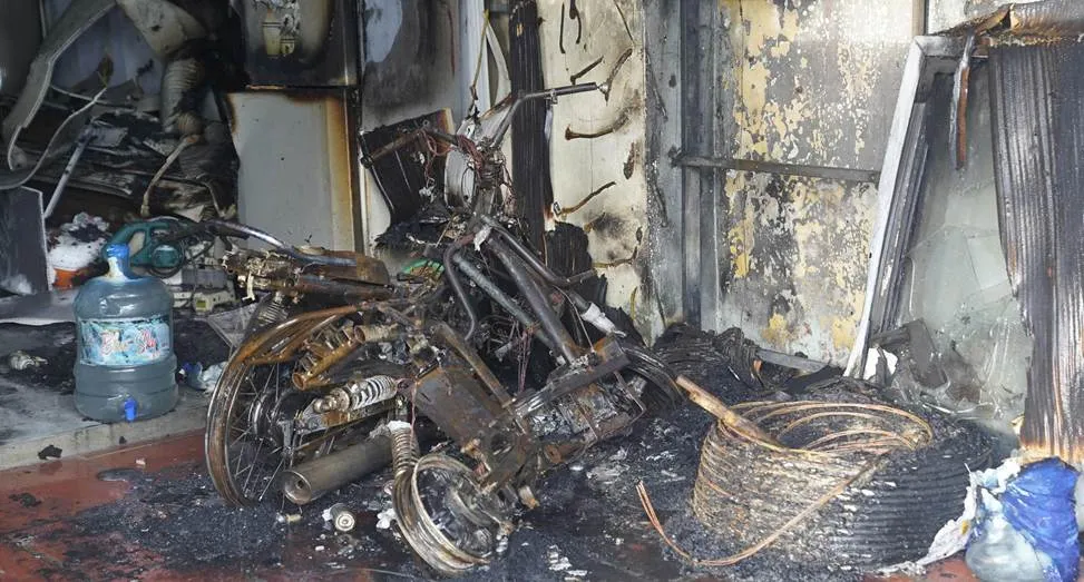 Hiện trường bên trong vụ cháy