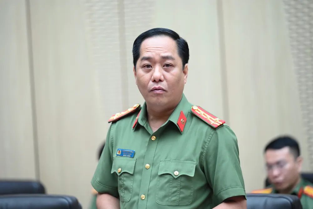 Đại tá Phạm Mạnh Hùng, Cục phó Cục An ninh kinh tế. Ảnh: ĐỖ TRUNG
