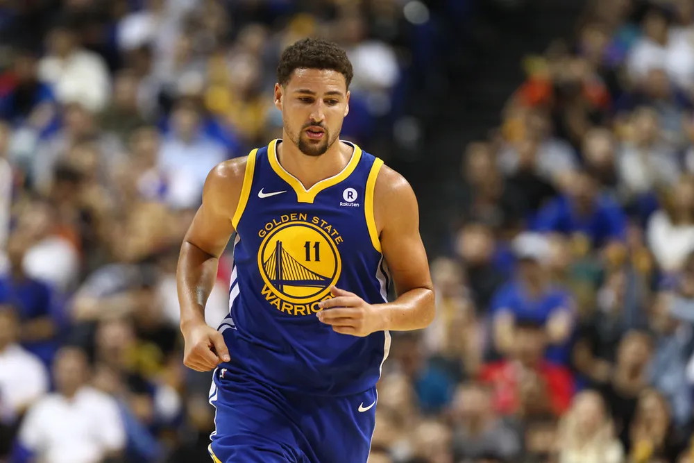Klay Thompson trong trận Warriors thắng Spurs