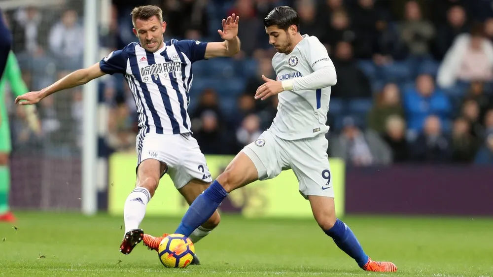 Morata đã chơi rất máu lửa trong trận đấu với West Brom