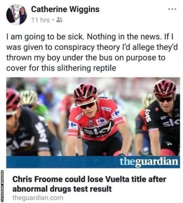 Xe đạp - Gọi Froome là “loài bò sát”, vợ Wiggins phải nói lời xin lỗi ảnh 2