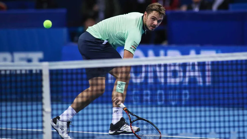 Stan Wawrinka trong trận thua Mirza Basic