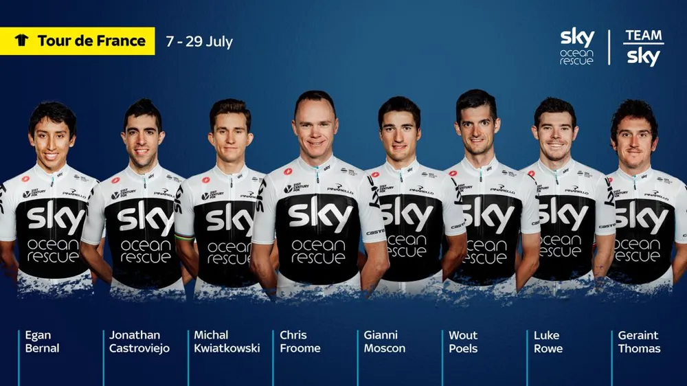 Đội hình đội đua Sky tham gia Tour de France năm nay
