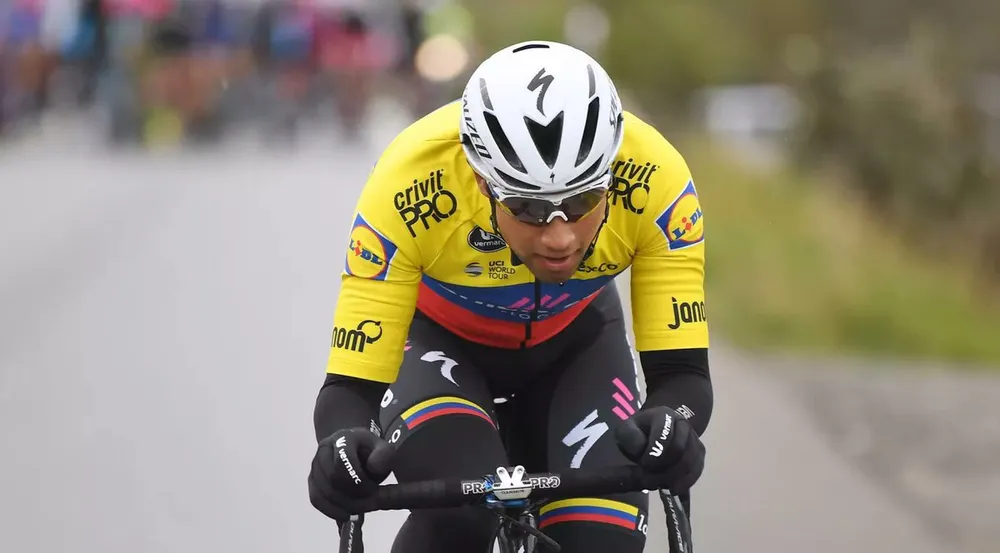 Jhonatan Narvaez trong màu áo của Quick-Step Floors