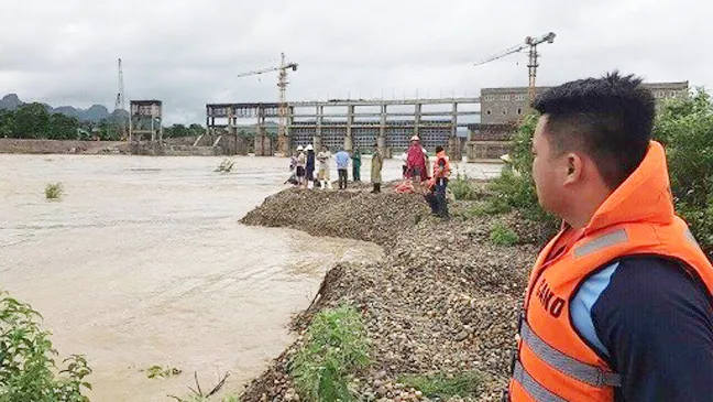 Khu vực anh Nguyễn Anh Văn bị lũ cuốn trôi.