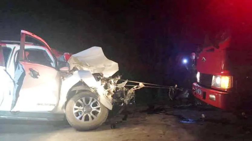 Hiện trường vụ tai nạn. Ảnh: V.H.