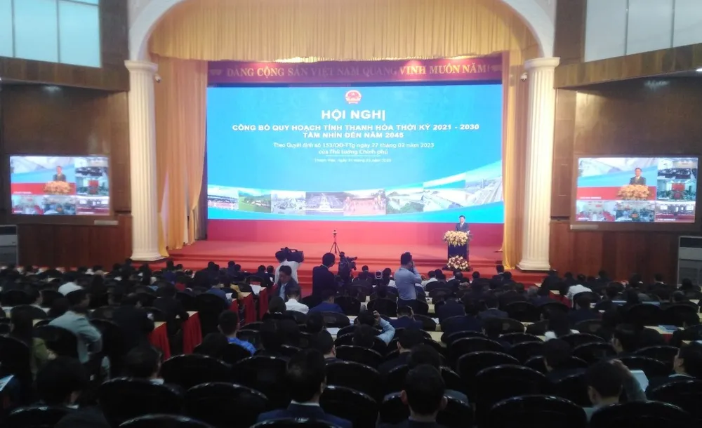 Hội nghị công bố quyết định của Thủ tướng Chính phủ về quy hoạch tỉnh Thanh Hóa đến năm 2030, tầm nhìn đến năm 2045