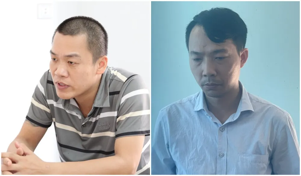 Nguyễn Quốc Việt và Trần Đức Lượng. Ảnh: CÔNG AN NGHỆ AN