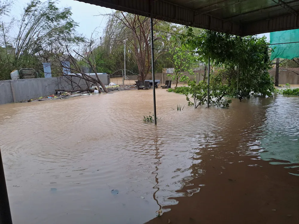 Nhiều nơi tại địa bàn xã Lam Thành ngập nặng