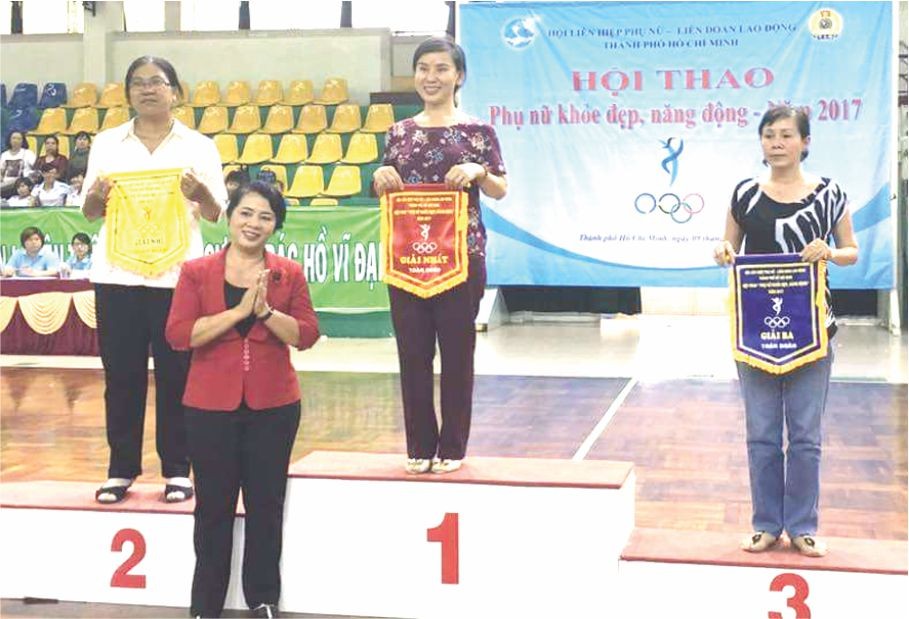 第五郡婦女會獲市級健美賽一等獎。（圖片來源：海韻）