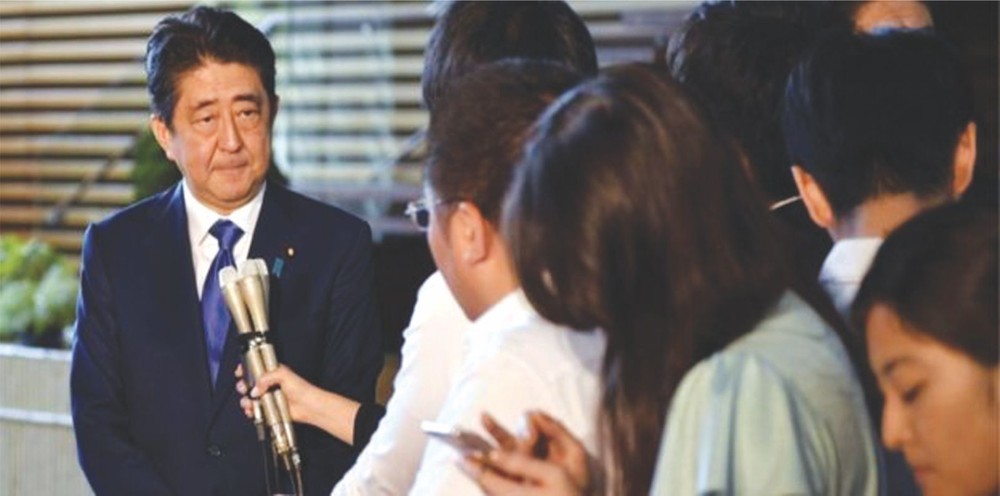 日本首相安倍晉三表示日本“絕不容忍”朝鮮的危險行動。