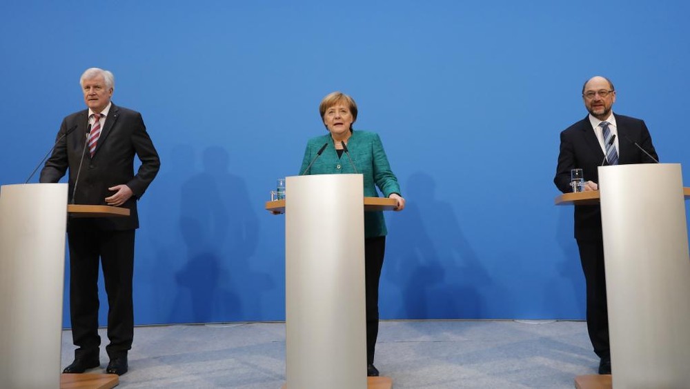 基民盟基社盟與社民黨黨首合影。