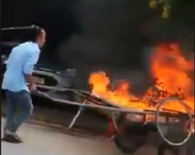 焚燒三輪車者受罰 350 萬元