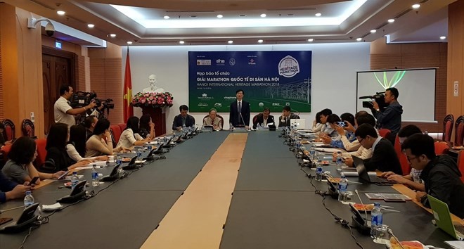 河內國際遺產馬拉松賽新聞發佈會。