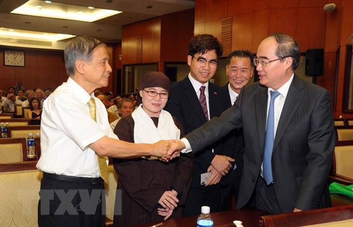 黨中央政治局委員、市委書記阮善仁 （圖源：TTXVN）