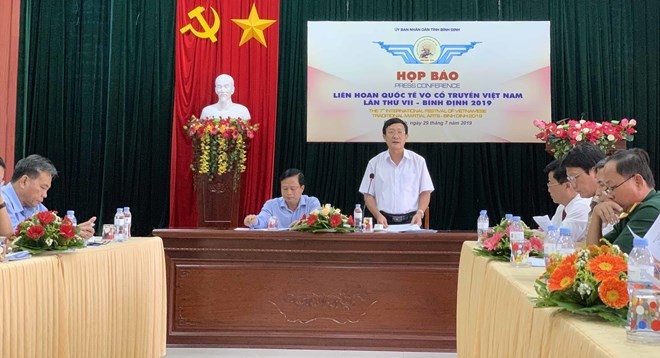 平定省第七屆傳統武術國際聯歡會新聞發佈會場景。