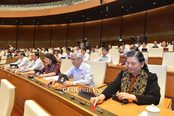 國會通過2020年中央財政預算《決議》（圖源：QUOCHOI.VN）