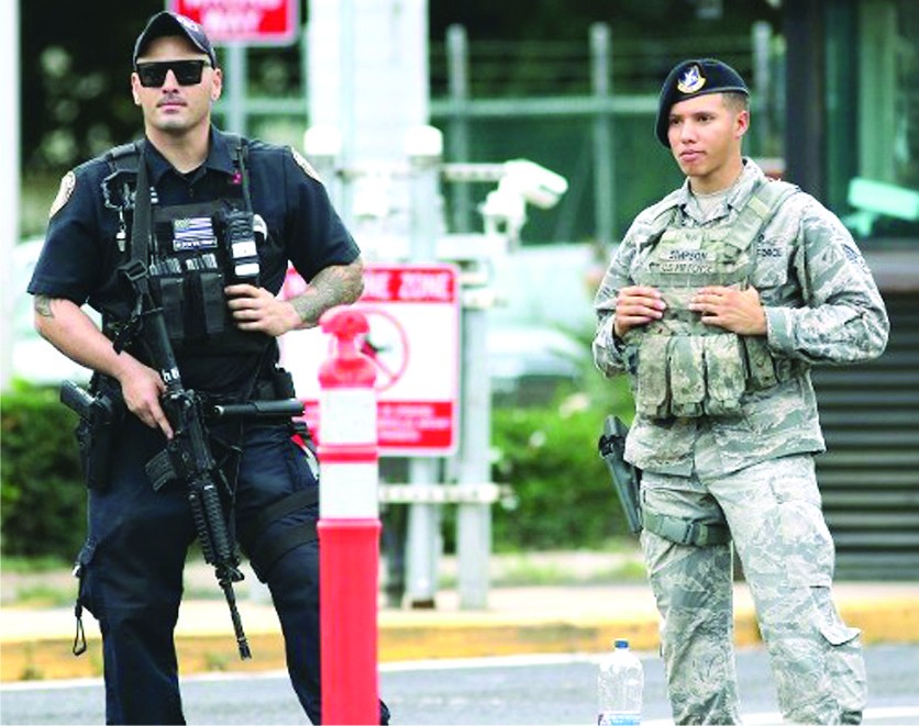 現場加強戒備。