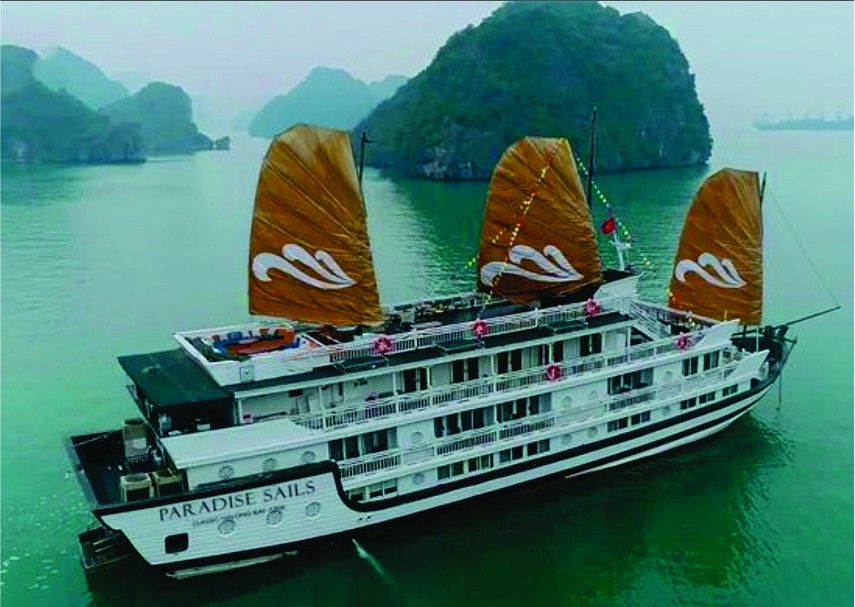 “天堂之帆”郵輪在下龍灣問世