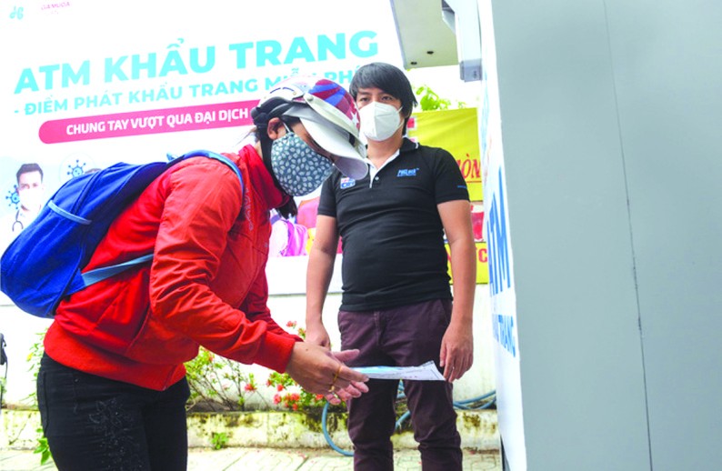 本市免費提取口罩機投入使用（圖源：互聯網） 