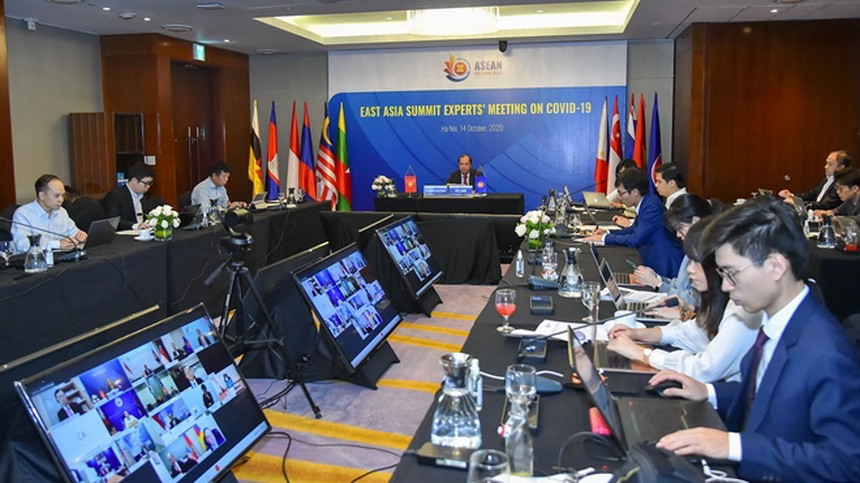 東亞高級專家抗擊新冠肺炎疫情合作會議(EAS)（圖源：互聯網） 
