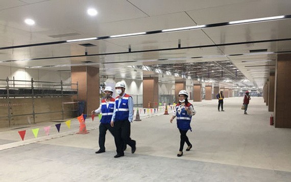 市立大劇院站的施工量達逾80%。