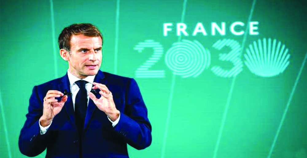 馬克龍宣佈「法國二○三○」計劃現場。