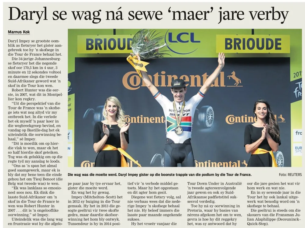 Báo chí Nam Phi viết về chiến thắng của Impey