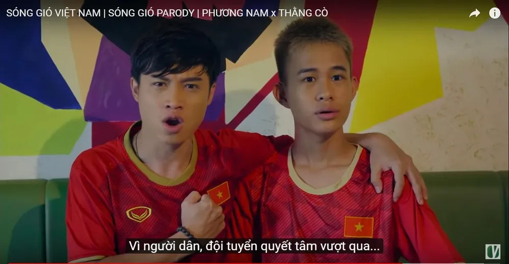 Diễn viên Trần Phương Nam (trái) và Hot Youtuber Thằng Cò