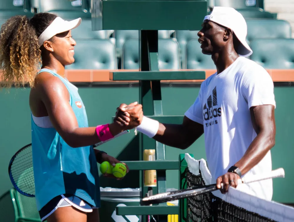 Naomi Osaka và HLV Jermaine Jenkins khi còn hợp tác