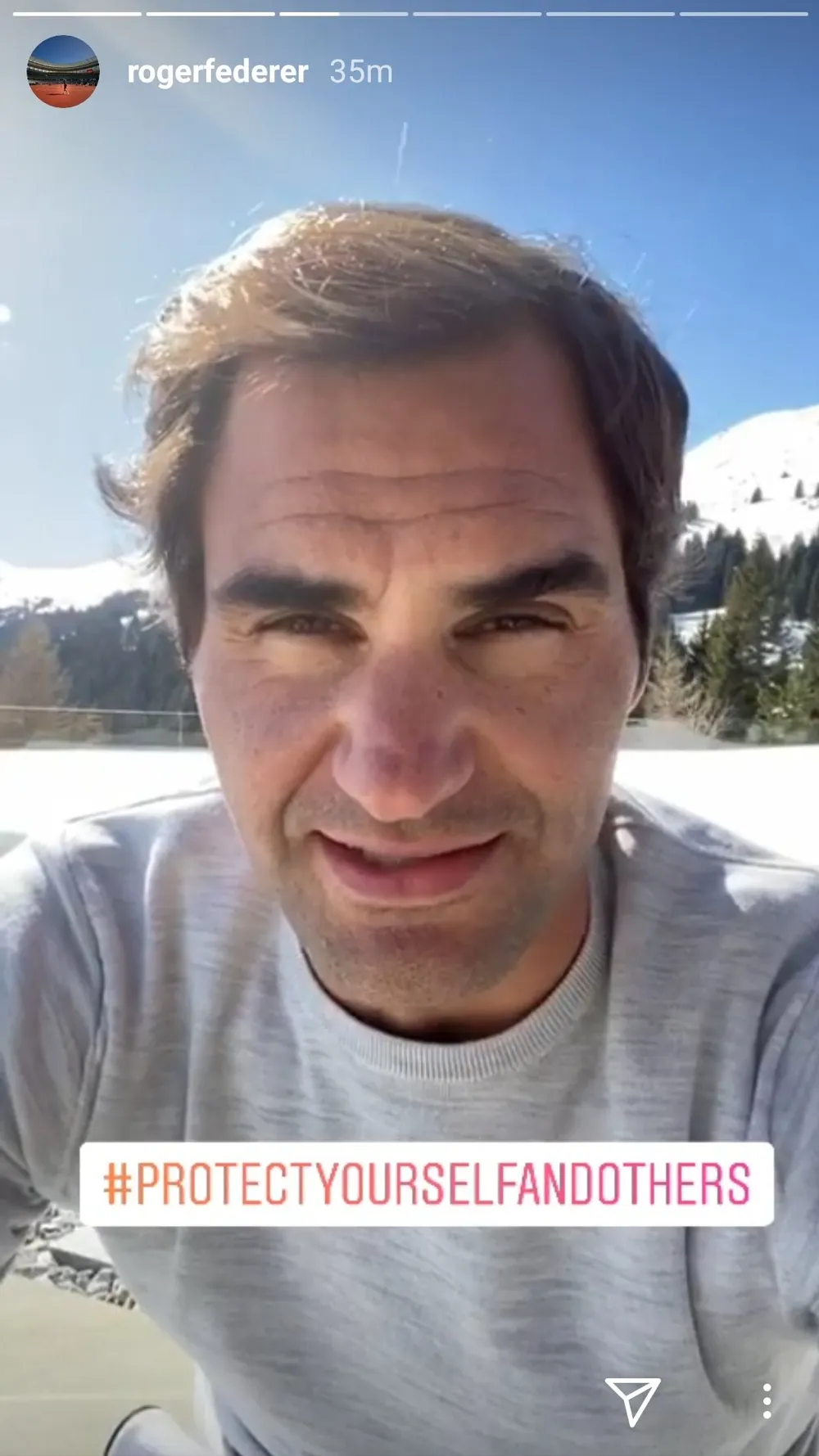 Roger Federer lần đầu tiên lên tiếng về dịch Covid-19: Hãy ở nhà, hạn chế tiếp xúc, rửa tay sạch sẽ ảnh 1