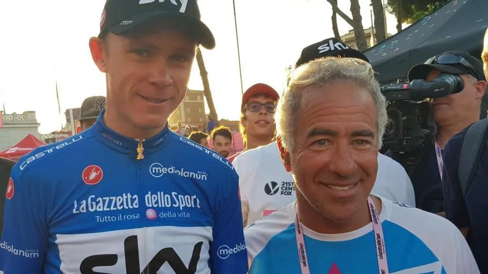 Chris Froome và ông trùm Sylvan Adams ở Israel kỳ giải Giro d'Italia 2018