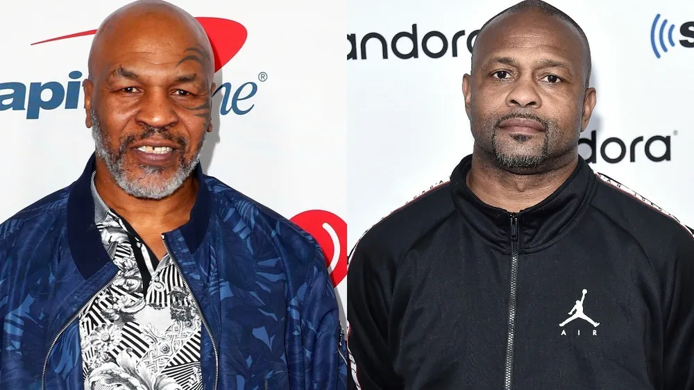 Mike Tyson và Roy Jones (phải) sẽ đấu với nhau vào ngày 12-9 tới đây