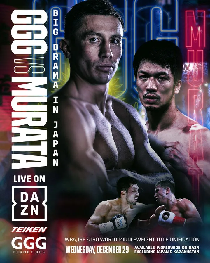 Hình ảnh quảng bá trận Golovkin vs Murata