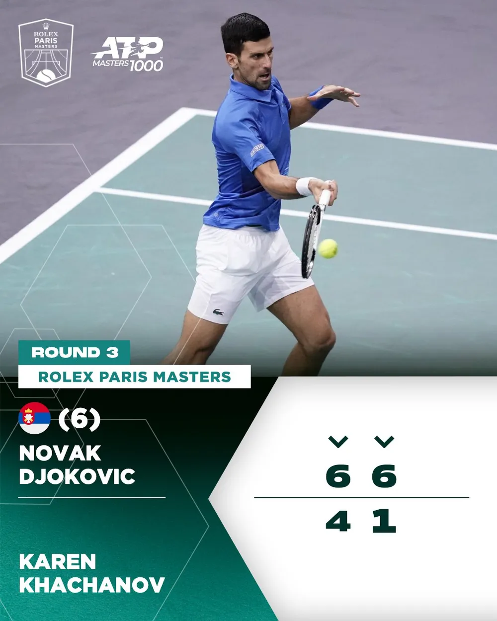 Paris Masters: Rafael Nadal bị loại dù thắng trước ván mở màn, Novak Djokovic và Carlos Alcaraz lọt vào TK ảnh 2