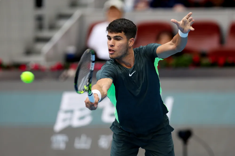 Alcaraz tập luyện