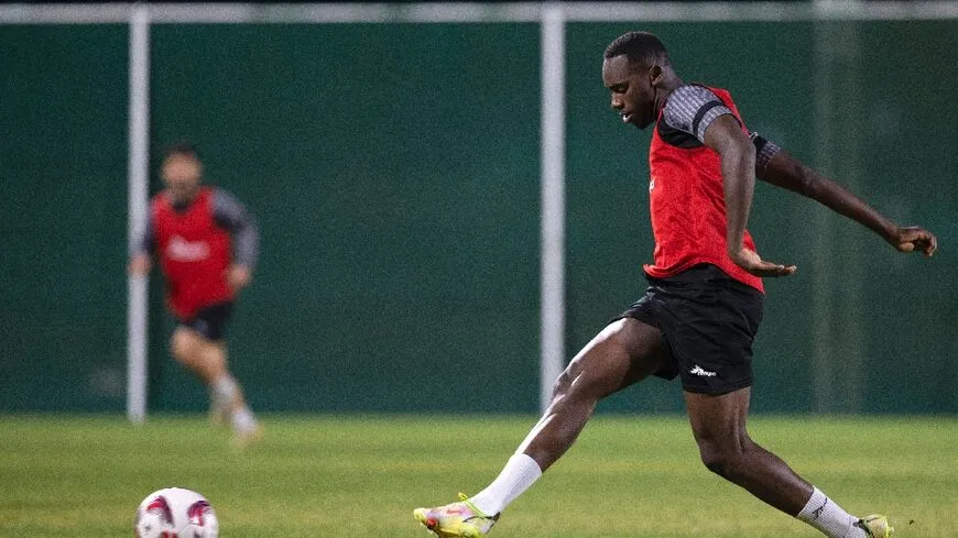 Tuyển thủ Palestine đang tập luyện chuẩn bị cho Asian Cup